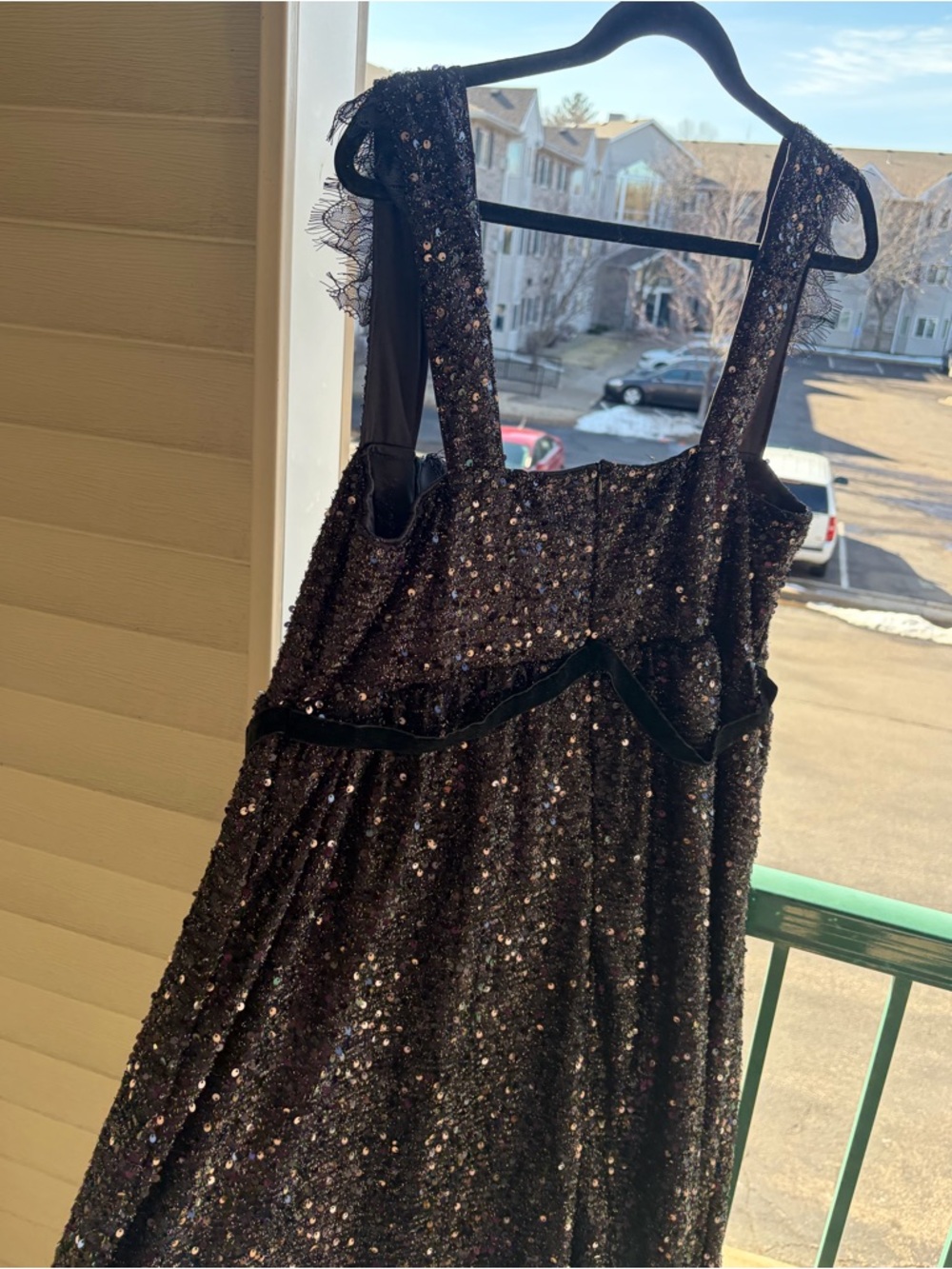 🆕Juliet Roses Black Sequin Midi Dress Size 16 Sparkly Party Lace Glam Dress NWT - Picture 6 of 17